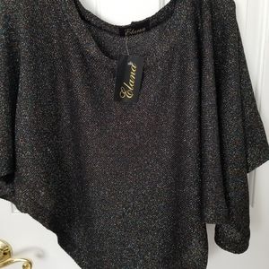 Sparkly designer Elana poncho